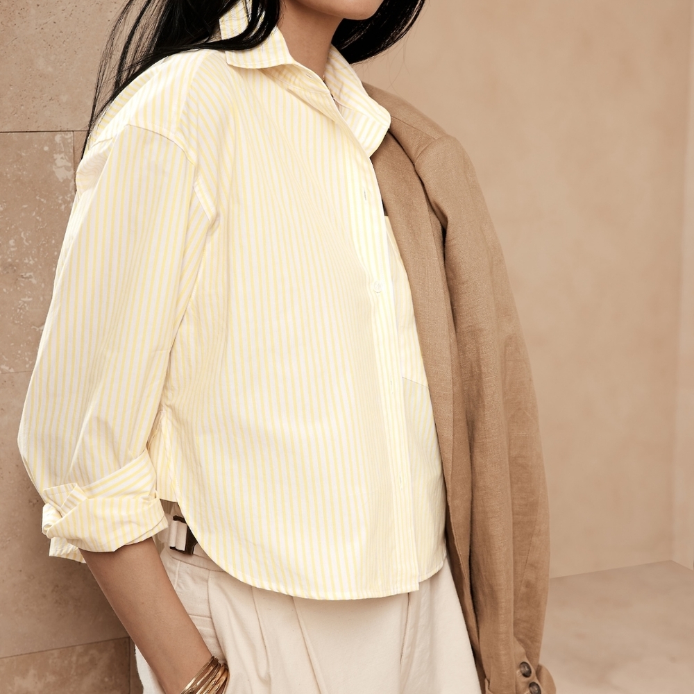 BOXY CROPPED SHIRT